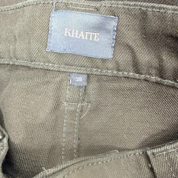 Khaite Rapton Wide Leg Studded Cropped Jeans Black Size 28 - Picture 9 of 10